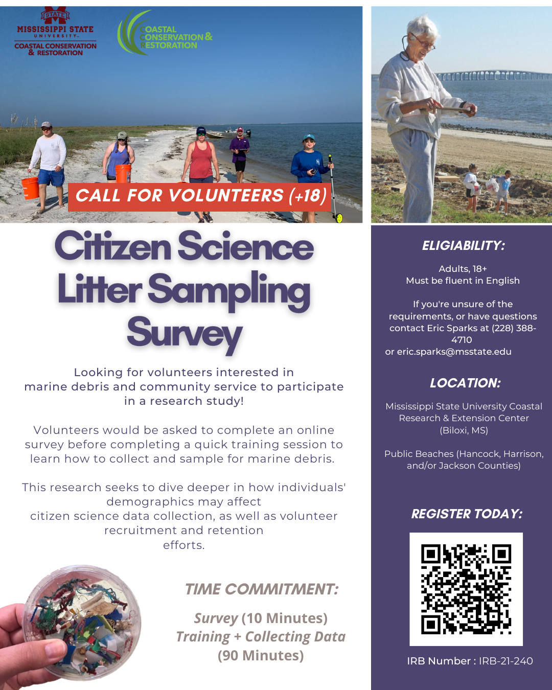 flyer for citizen science litter sampling